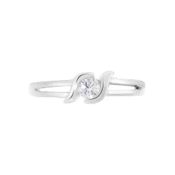 Bague Lyse Argent Blanc Oxyde De Zirconium