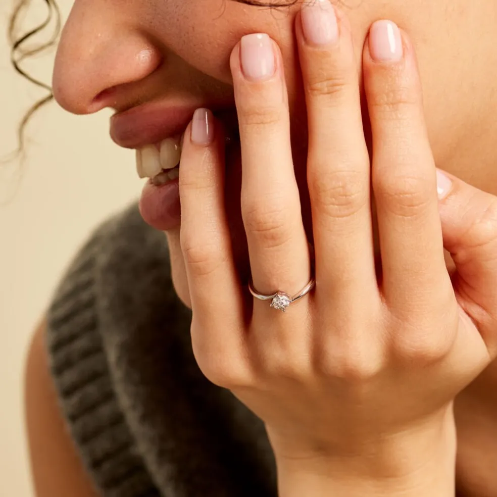 Bague Lysia Or Blanc Diamant
