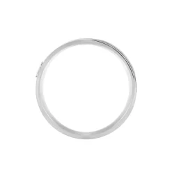 Bague Madine Acier Blanc Diamant