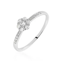 Bague Magnolia Or Blanc Diamant