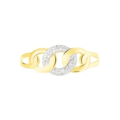 Bague Maillons Or Jaune Diamant