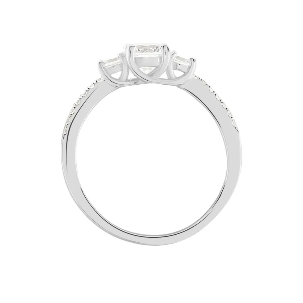 Bague Mallory Argent Blanc Oxyde De Zirconium