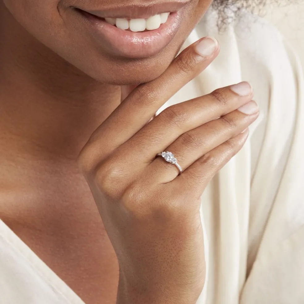 Bague Mallory Argent Blanc Oxyde De Zirconium