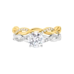 Bague Manille Argent Bicolore Oxyde De Zirconium