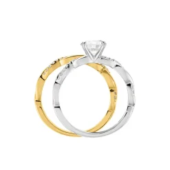 Bague Manille Argent Bicolore Oxyde De Zirconium