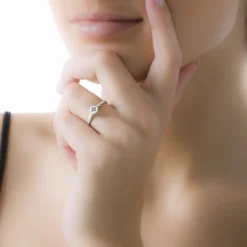 Bague Manon Or Blanc Amethyste