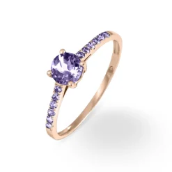 Bague Manon Or Rose Amethyste