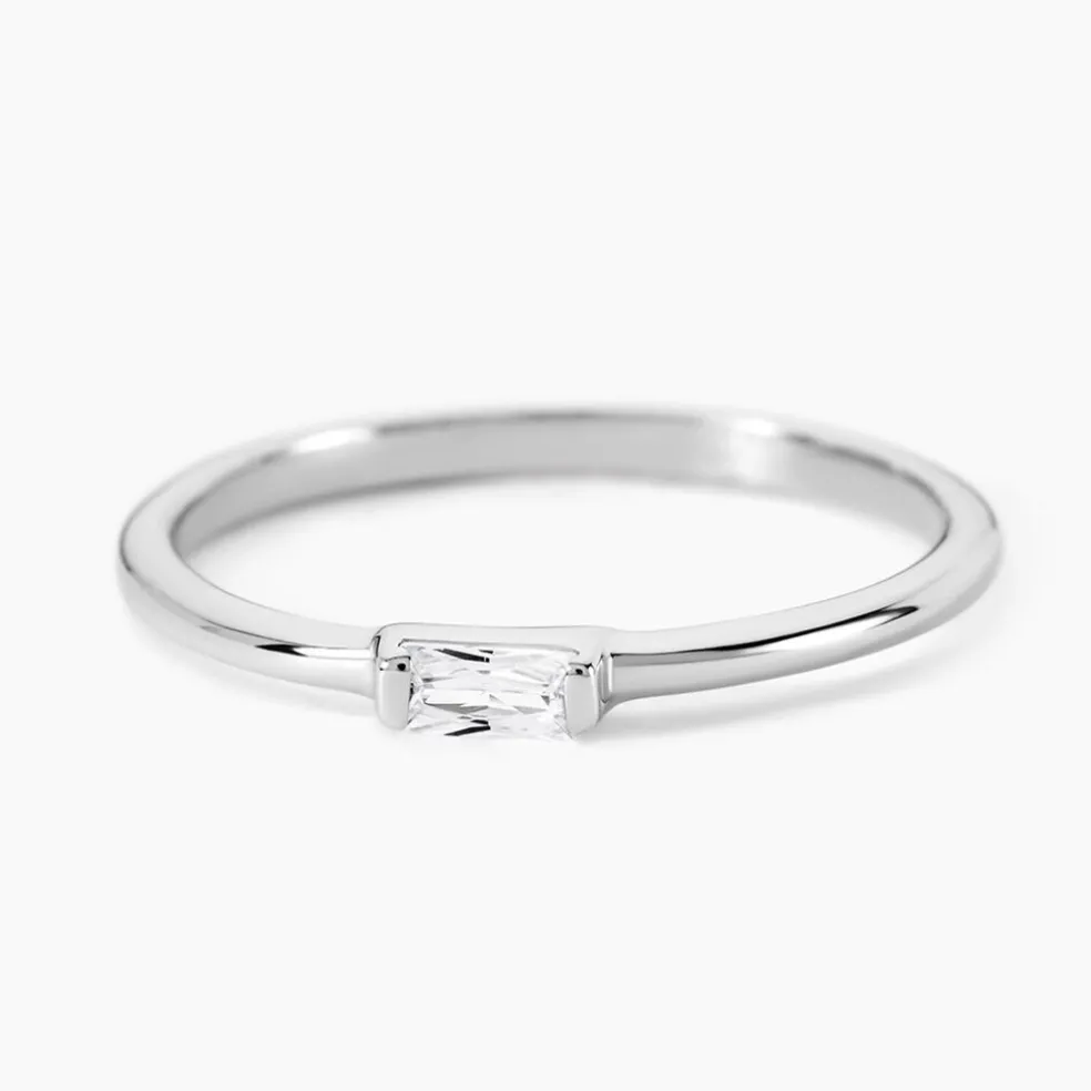Bague Manuelita Argent Blanc Oxyde De Zirconium