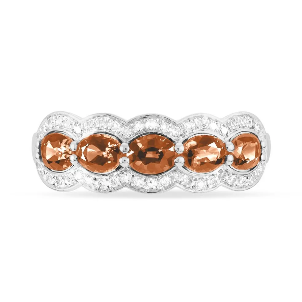 Bague Margaux Or Blanc Morganite Et Diamant