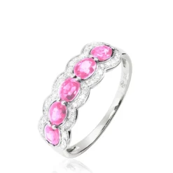 Bague Margaux Or Blanc Tourmaline Et Diamant