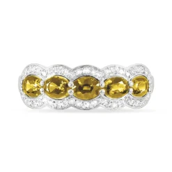 Bague Margaux Or Jaune Citrine Et Diamant
