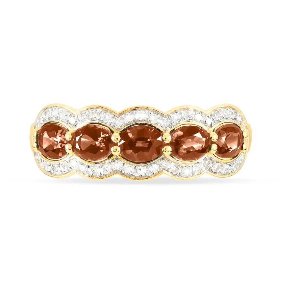 Bague Margaux Or Jaune Morganite Et Diamant