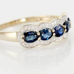 Bague Margaux Or Jaune Saphir Et Diamant