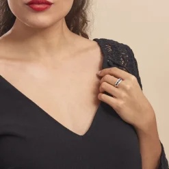 Bague Margaux Or Jaune Saphir Et Diamant