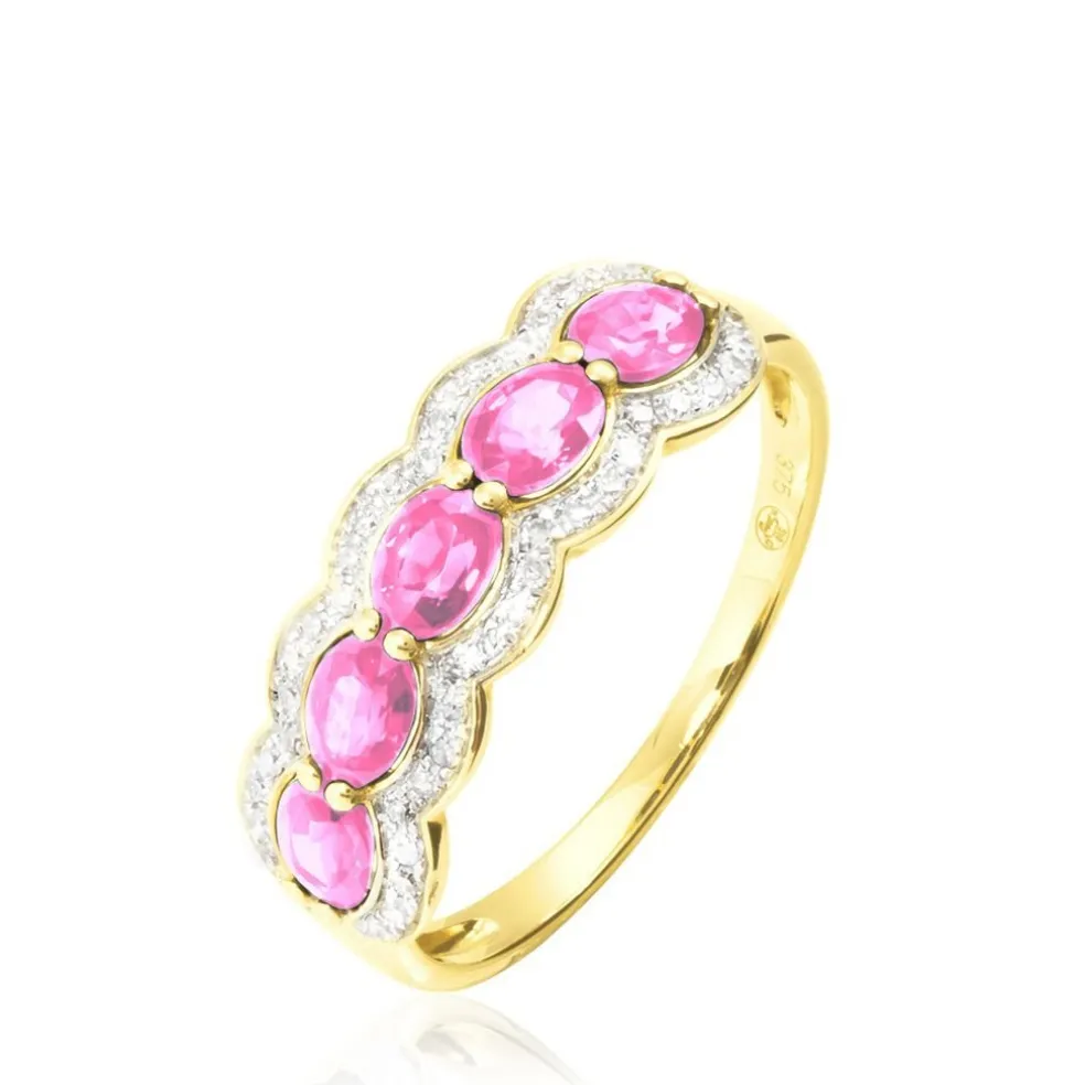 Bague Margaux Or Jaune Tourmaline Et Diamant