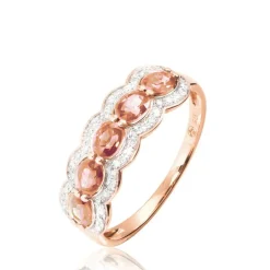 Bague Margaux Or Rose Morganite Et Diamant