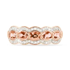 Bague Margaux Or Rose Morganite Et Diamant