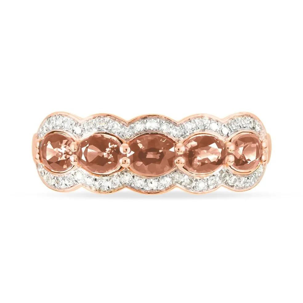 Bague Margaux Or Rose Morganite Et Diamant