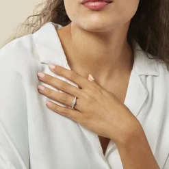 Bague Marie-angelina Argent Blanc Oxyde De Zirconium