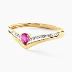 Bague Marjeta Or Jaune Rubis Diamant