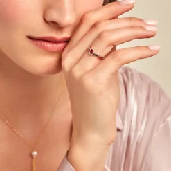 Bague Marjeta Or Jaune Rubis Diamant