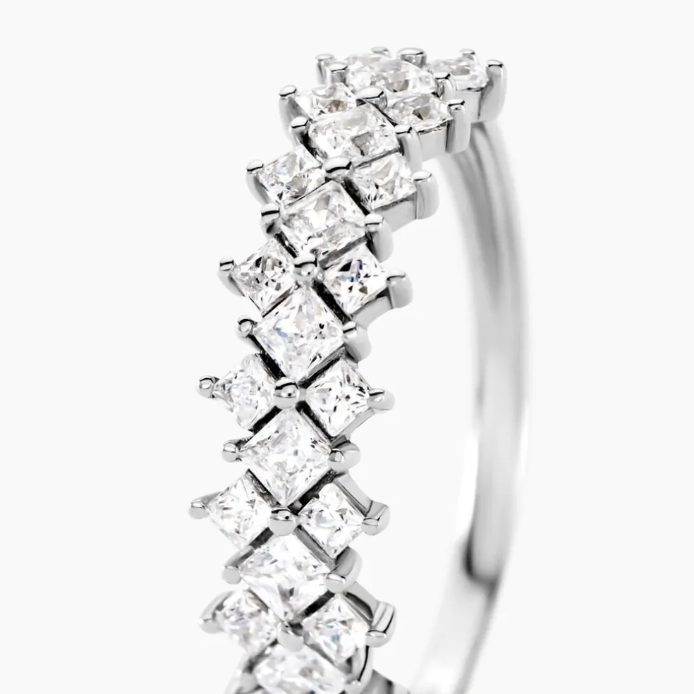 Bague Marquis Or Blanc Oxyde De Zirconium