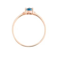 Bague Mathilde Or Rose Topaze Et Oxyde De Zirconium
