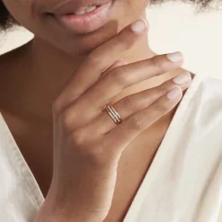 Bague Mauna Or Jaune Oxyde De Zirconium