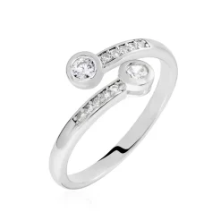 Bague Mechte Argent Oxydes De Zirconium
