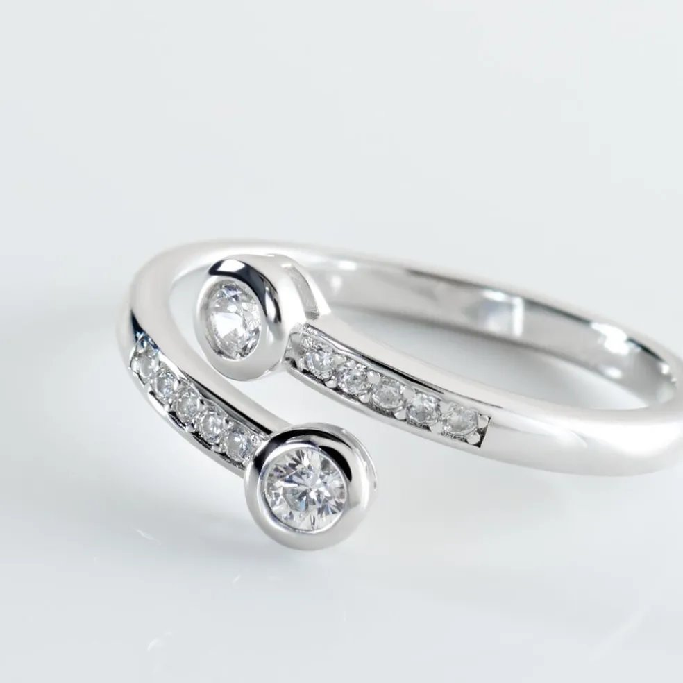 Bague Mechte Argent Oxydes De Zirconium