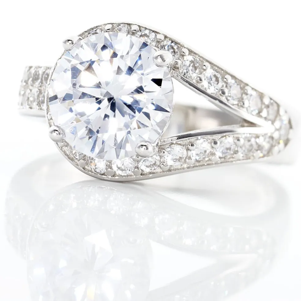 Bague Melisse Argent Blanc Oxyde De Zirconium