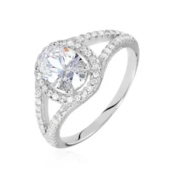 Bague Melyssa Argent Blanc Oxyde De Zirconium