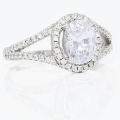 Bague Melyssa Argent Blanc Oxyde De Zirconium