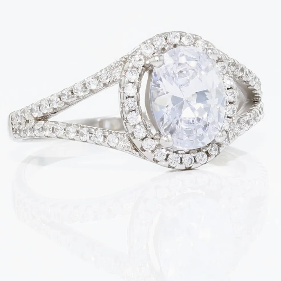 Bague Melyssa Argent Blanc Oxyde De Zirconium