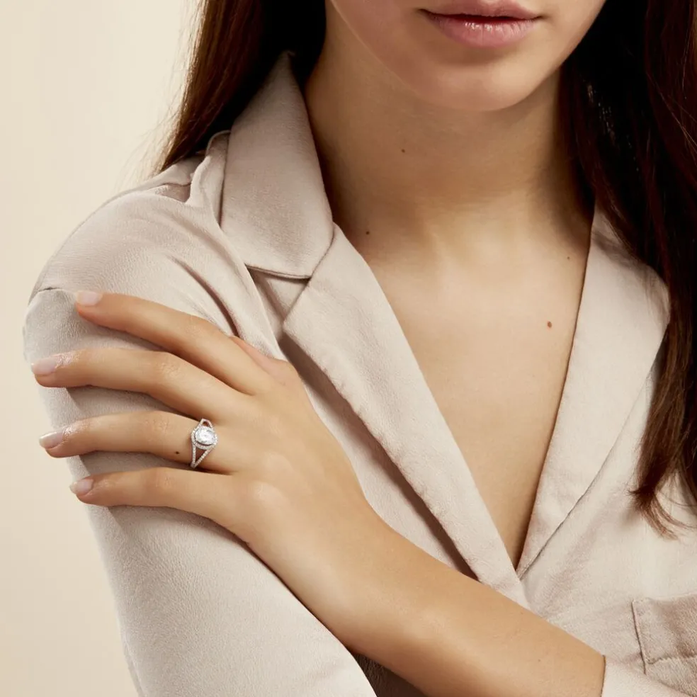 Bague Melyssa Argent Blanc Oxyde De Zirconium