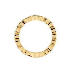 Bague Mencia Plaque Or Jaune Oxyde De Zirconium