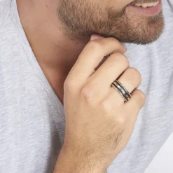 Bague Men's Steel Acier Blanc