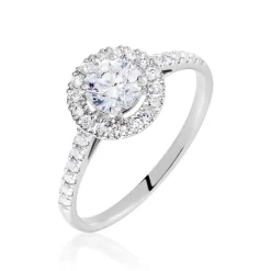 Bague Mentoura Or Blanc Diamant Synthétique