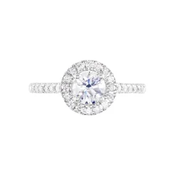 Bague Mentoura Or Blanc Diamant Synthétique