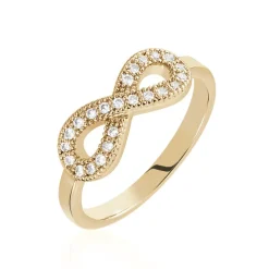 Bague Merane Plaqué Or Jaune Oxyde De Zirconium