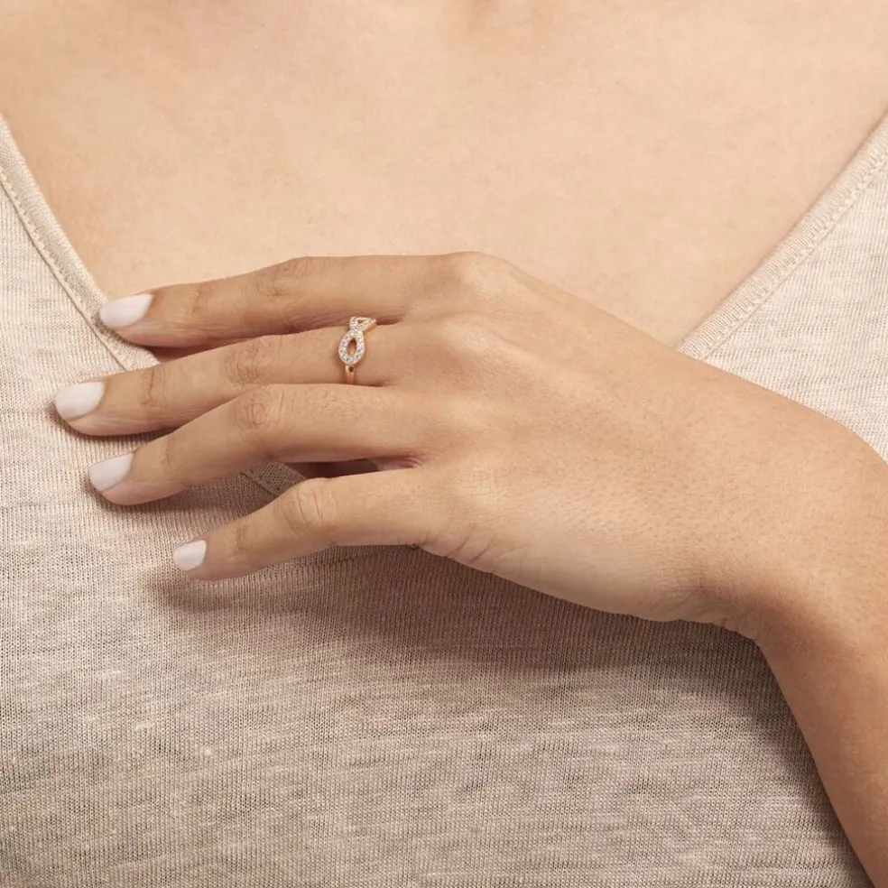 Bague Merane Plaqué Or Jaune Oxyde De Zirconium