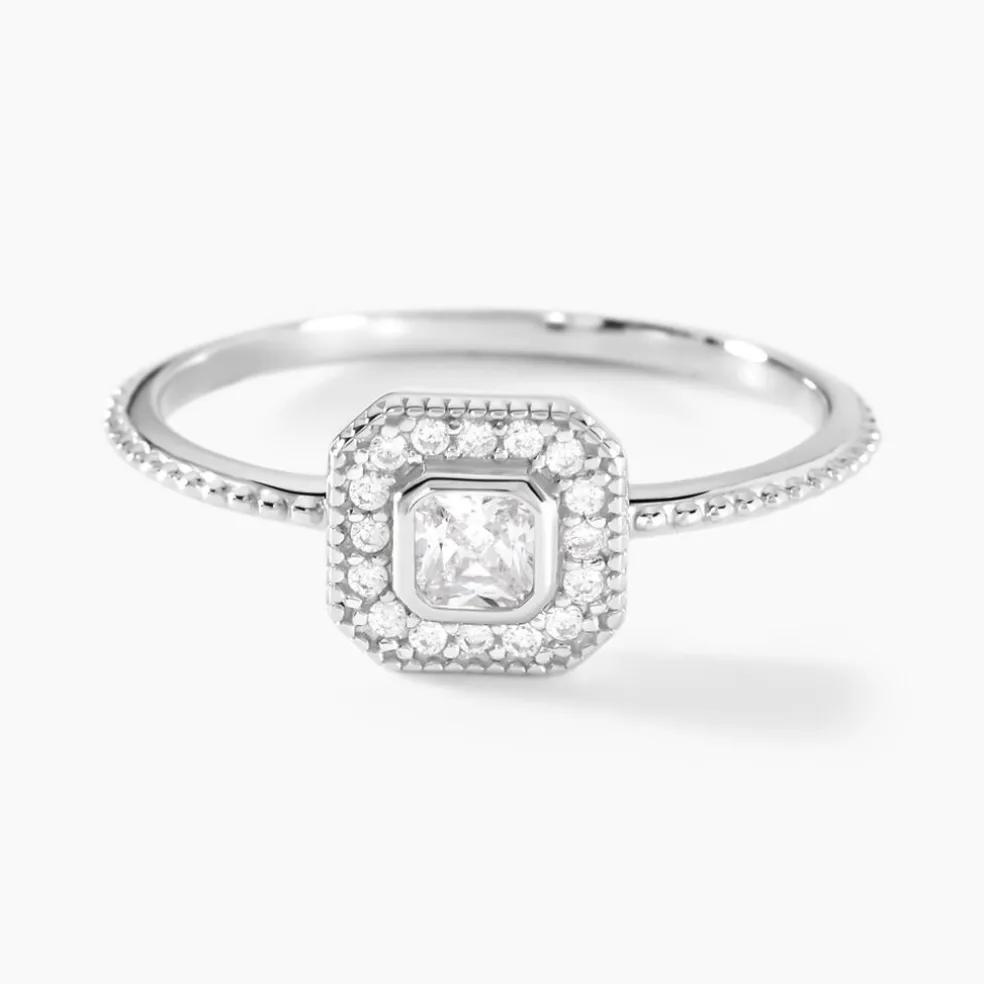 Bague Micarla Argent Blanc Oxyde De Zirconium