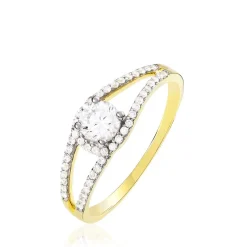 Bague Micky Or Jaune Oxyde De Zirconium