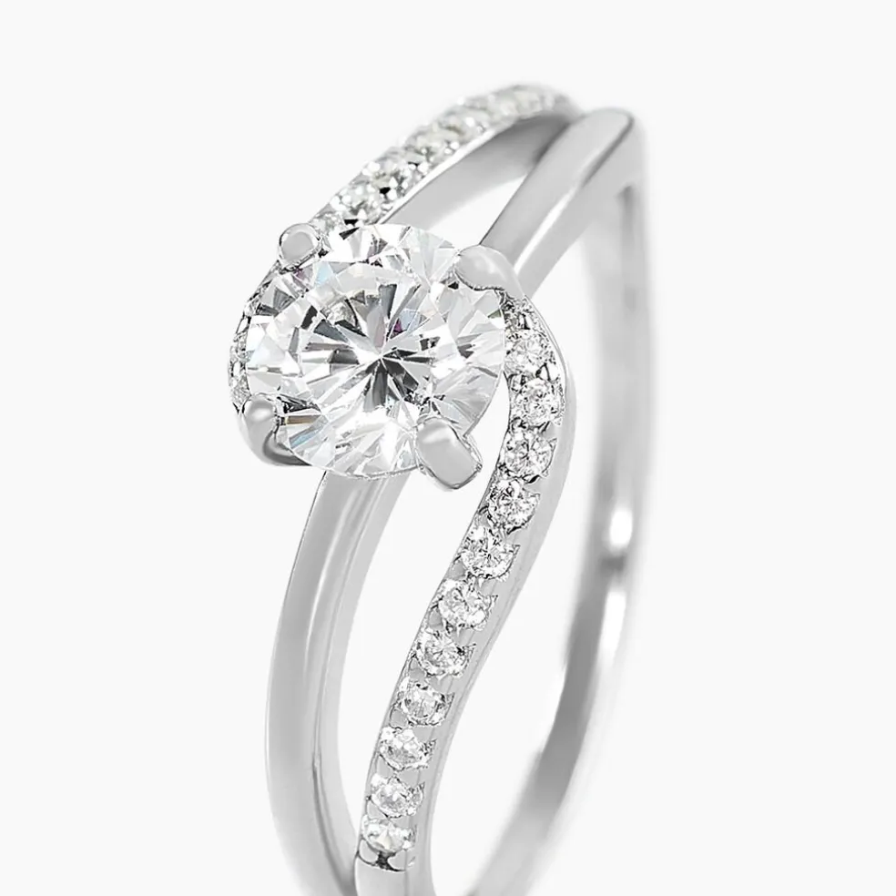 Bague Mirene Argent Blanc Oxyde De Zirconium