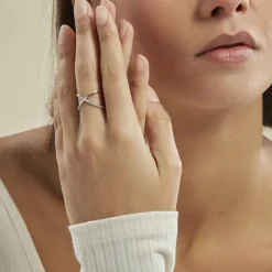 Bague Miya Argent Blanc Oxyde De Zirconium