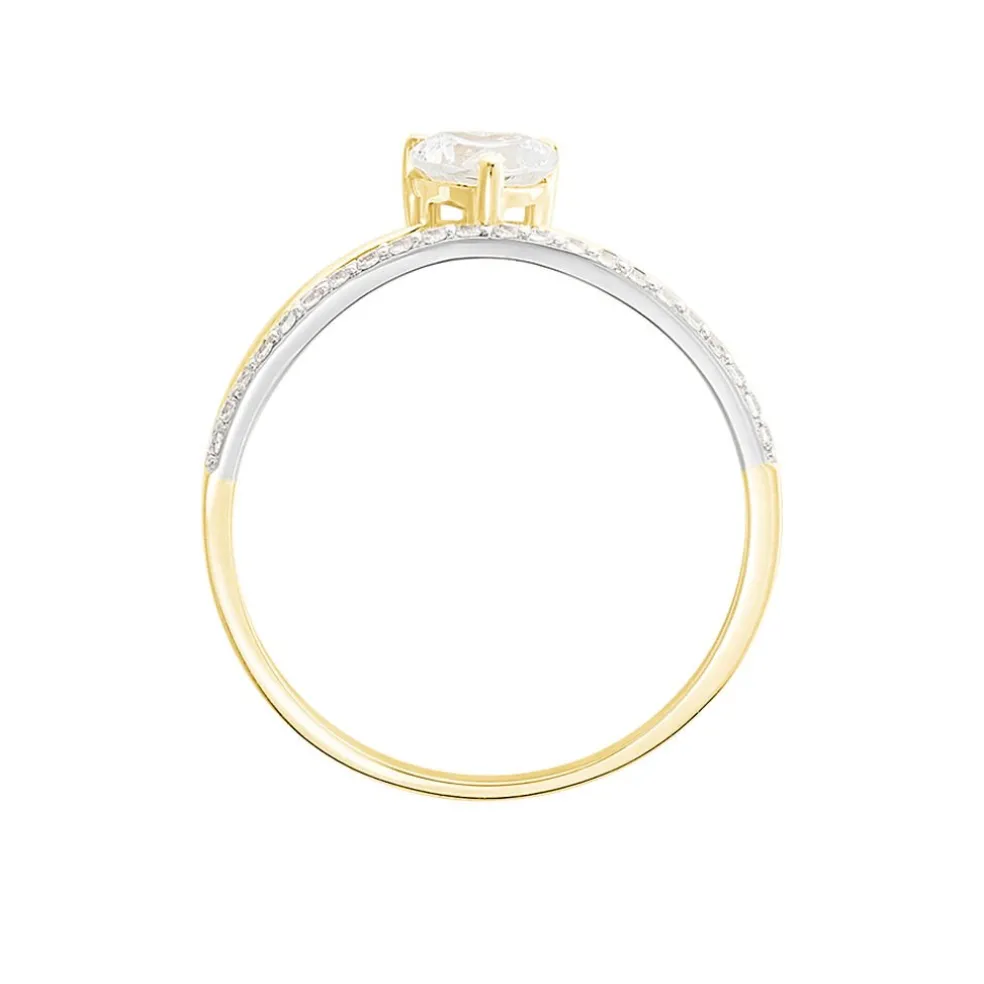 Bague Mohira Or Jaune Oxyde De Zirconium
