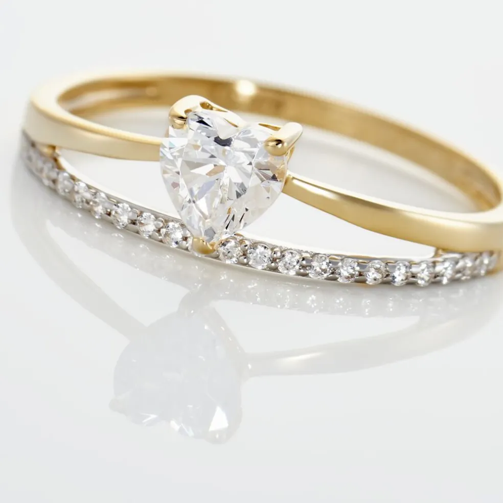 Bague Mohira Or Jaune Oxyde De Zirconium