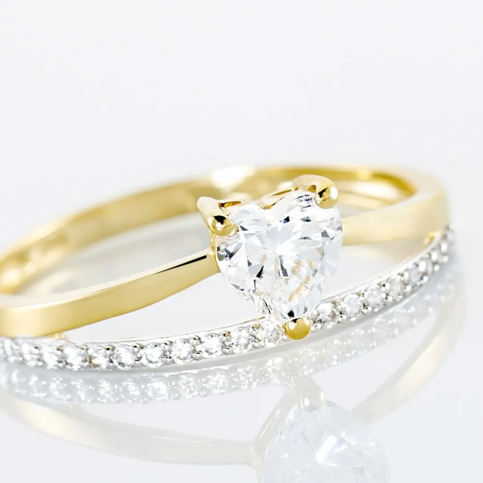 Bague Mohira Or Jaune Oxyde De Zirconium