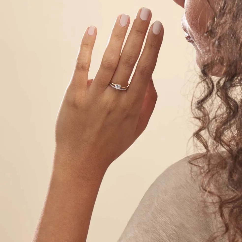 Bague Mohira Or Jaune Oxyde De Zirconium