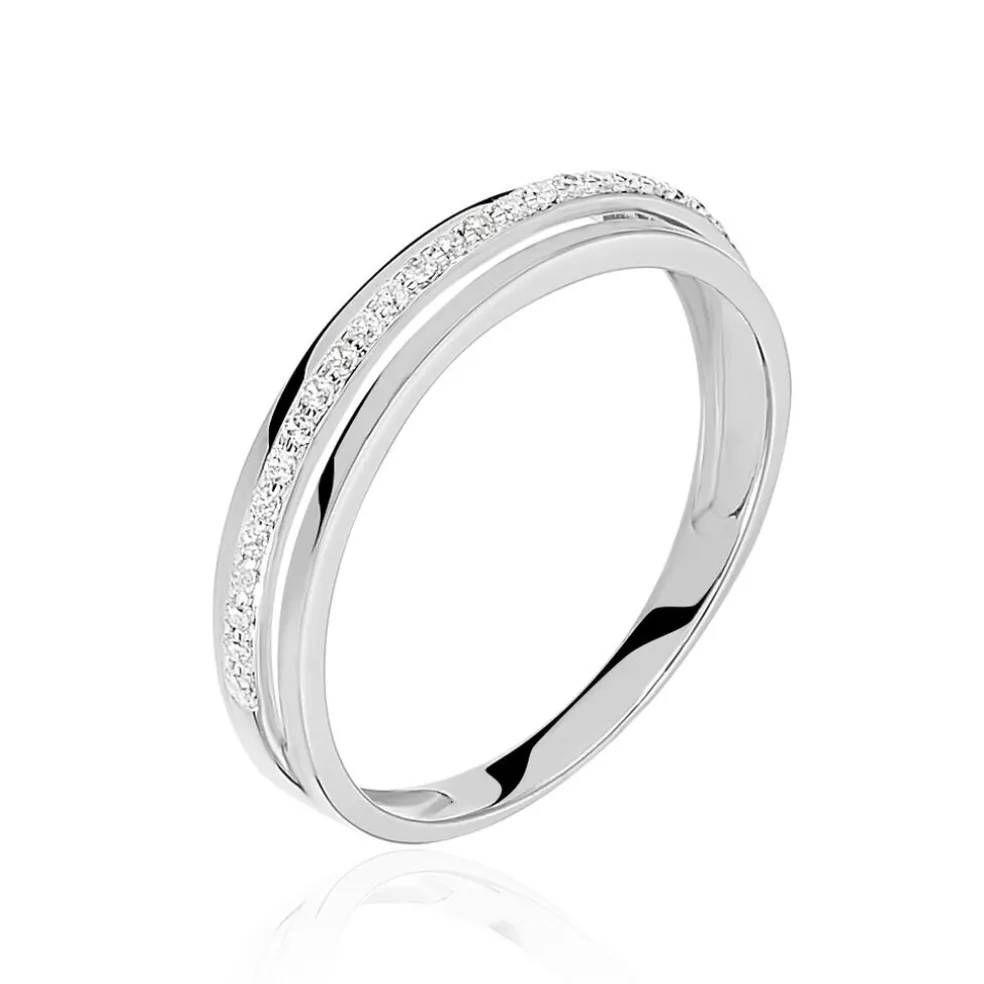 Bague Morrigan Or Blanc Oxyde De Zirconium